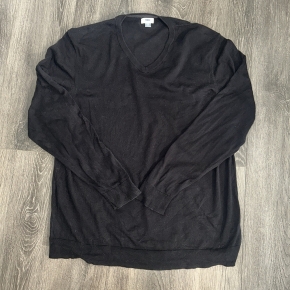 Old Navy Mens XXXL Black Crewneck Lightweight Sweater Cotton Blend Pullover - Picture 2 of 5